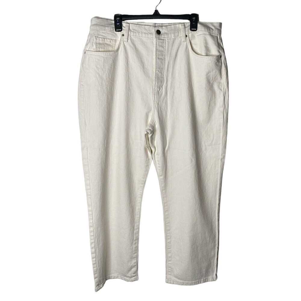 a new approach highest rise vintage straight jeans Sz 18 White Women Ankle